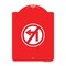 Signmission Designer Series No Left Turn Graphic Only, Red & White Aluminum Sign, 18" x 24", RW-1824-23844 A-DES-RW-1824-23844 - alternate 1